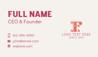 Retro Classic Letter F Business Card Image Preview