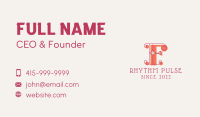 Retro Classic Letter F Business Card Image Preview