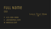 Deluxe Elegant Wordmark Business Card Image Preview