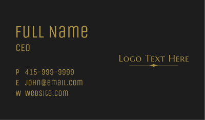 Deluxe Elegant Wordmark Business Card Image Preview