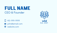 Blue Wolf Outline  Business Card Image Preview