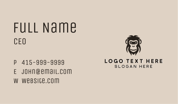 Monkey Wildlife Animal Business Card Design Image Preview