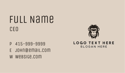 Monkey Wildlife Animal Business Card Image Preview
