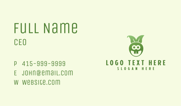Bunny Rabbit Leaf Business Card Design Image Preview