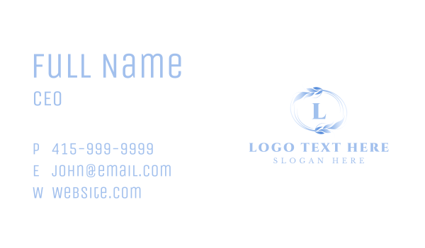 Stylish Brand Leaf Crest Business Card Design Image Preview