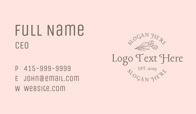 Elegant Flower Wordmark Business Card Image Preview