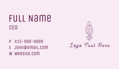 Violet Vulva Flame Business Card Image Preview