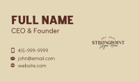 Rustic Brand Wordmark Business Card Image Preview