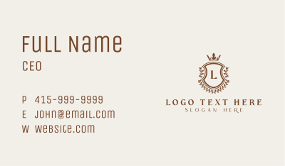 Crown Crest Letter Business Card Image Preview