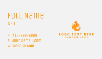 Hot Fire Flame Business Card Image Preview