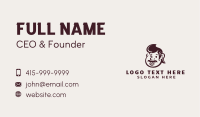 Retro Mustache Man Character Business Card Image Preview