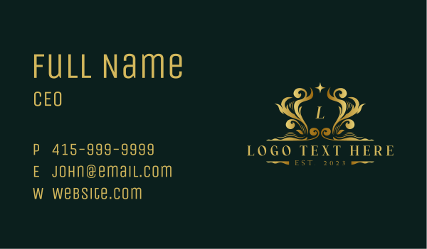 Luxury Royalty Decorative Ornament Business Card Design Image Preview