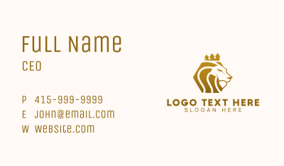 King Monarch Lion Business Card Image Preview