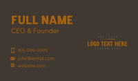 Gothic Urban Wordmark Business Card Image Preview