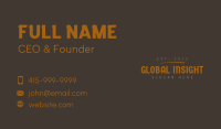 Gothic Urban Wordmark Business Card Image Preview