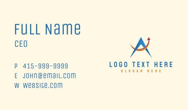 Generic Letter A Arrow Business Card Design Image Preview