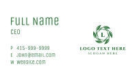 Natural Leaves Letter Business Card Image Preview
