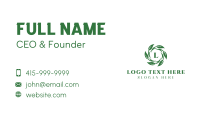 Natural Leaves Letter Business Card Image Preview