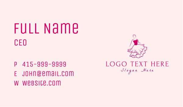 Fancy Woman Dress Business Card Design Image Preview