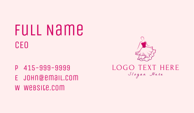 Fancy Woman Dress Business Card Image Preview