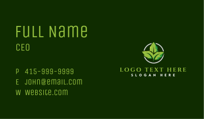 Herb Leaf Plant Business Card Image Preview