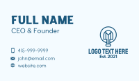 Blue Shovel Outline  Business Card Image Preview