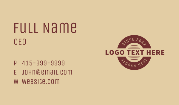 Classic Cafe Business Business Card Design Image Preview