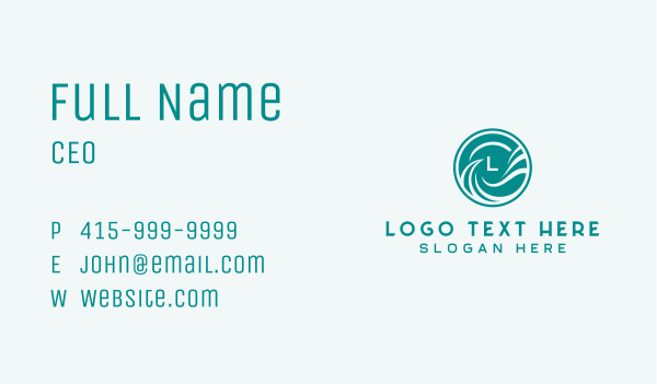 Surfing Waves Resort Business Card Design Image Preview