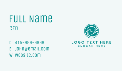 Surfing Waves Resort Business Card Image Preview