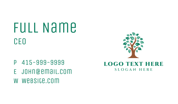 Natural Farm Tree Business Card Design Image Preview