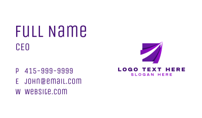 Violet Abstract Company Business Card Image Preview