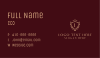 Luxury Wreath Shield  Letter Business Card Image Preview