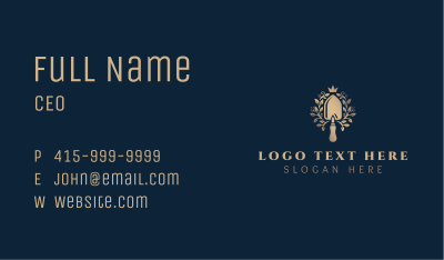 Gold Trowel Garden Business Card Image Preview
