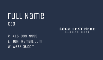 Elegant Luxury Wordmark Business Card Image Preview