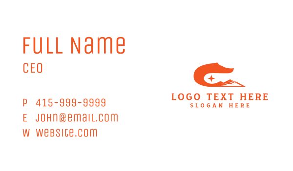 Fox Tail Mountain Business Card Design Image Preview
