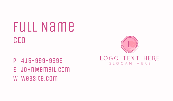 Feminine Watercolor Frame Business Card Design Image Preview