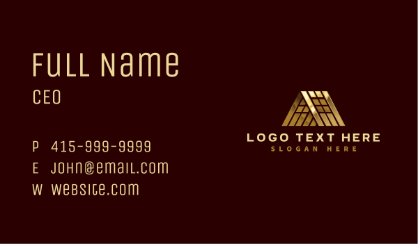 Luxury Roofing House Business Card Design Image Preview