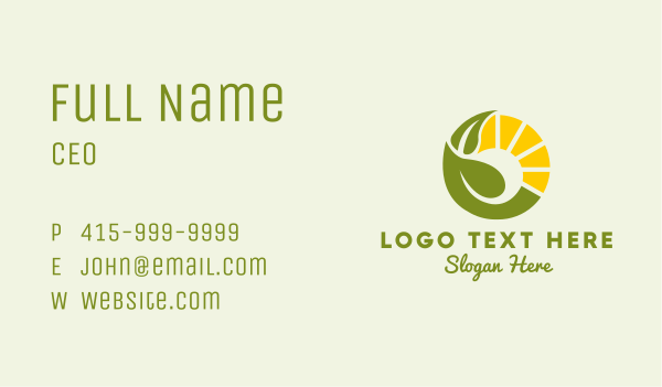 Sun Farm Agriculture Business Card Design Image Preview