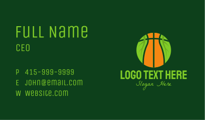 Eco Basketball Nature Business Card Image Preview