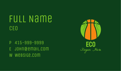 Eco Basketball Nature Business Card Image Preview