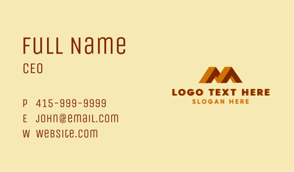 Geometric Letter M  Business Card Design Image Preview