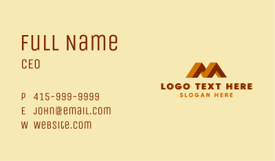 Geometric Letter M  Business Card Image Preview