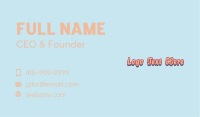 Classic Vintage Wordmark  Business Card Image Preview