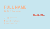 Classic Vintage Wordmark  Business Card Image Preview