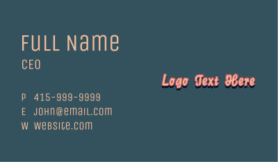 Classic Vintage Wordmark  Business Card Image Preview