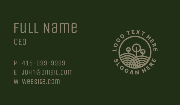 Trees Eco Lawn Care Business Card Design Image Preview