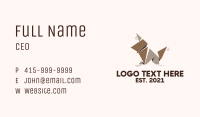 Brown Dog Origami Business Card Image Preview
