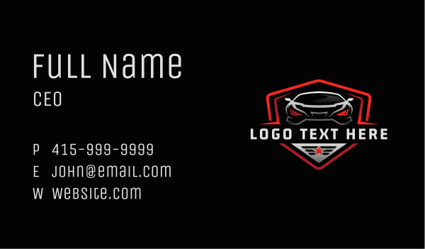 Transport Race Mechanic Business Card Design Image Preview