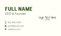 Minimalist Leaf Wordmark Business Card Image Preview