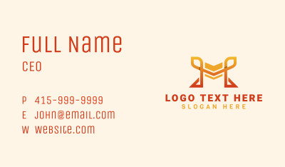 Generic Gradient Letter M  Business Card Image Preview